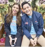  ??  ?? Alden Richards and Maine on the GMA-7 float