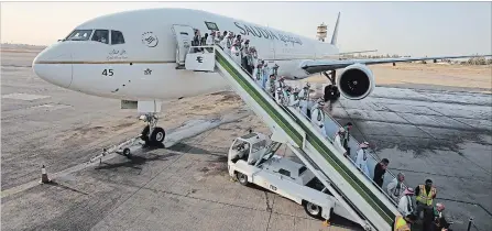  ?? KARIM KADIM
THE ASSOCIATED PRESS ?? The rift between the federal government and Saudi Arabia has prompted the country's state airline, Saudia, to suspend operations in Canada.