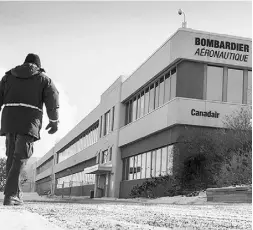  ?? Paul Chiason / The cana dian Pres files ?? Many of the 1,700 Bombardier employees laid off in January will be let go from the planemaker’s Montreal-area plants.