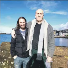  ?? ?? Lead actor in Nessie, Jason Harvey, left, and the director Robbie Moffat in Oban.