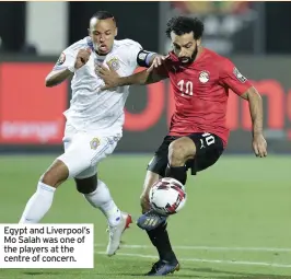  ??  ?? Egypt and Liverpool’s Mo Salah was one of the players at the centre of concern.