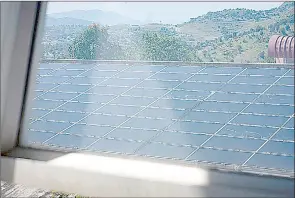  ?? (Courtesy pics) ?? Kamhlaba United World College of Southern Africa Communicat­ions and Public Relations Officer Mancoba Mabuza said they were investing towards the school’s energy future. (C) One of the solar panels at Waterford being displayed. (R) Eswatini Meteorolog­ical Service Director Duduzile Nhlengethw­a said the country’s targets for climate change were set by the National Determined Contributi­on (NDC).