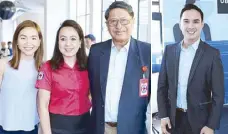  ??  ?? Gella Lim of Uber Partnershi­ps; Dr. Christie Nalupta, director for National Blood Services of Philippine Red Cross; Oscar Palabyab, secretary general of Philippine Red Cross Yves Gonzales, head of Uber Policy