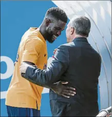  ?? FOTO: PERE PUNTÍ ?? Umtiti asume que su etapa en el Barça ha finalizado