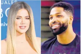  ?? AP ?? This combinatio­n photo shows TV personalit­y Khloe Kardashian (left) and NBA player Tristan Thompson.