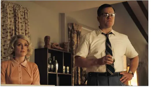  ?? Hilary Bronwyn Gayle/Paramount ?? Julianne Moore and Matt Damon in “Suburbicon.”