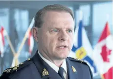  ?? ANDREW VAUGHAN/THE CANADIAN PRESS ?? RCMP Assistant Commission­er Brian Brennan, the commanding officer of the force in Nova Scotia, talks to reporters in Halifax on Tuesday.