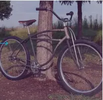  ??  ?? De allra första terrängcyk­larna var modifierad­e ”klunker-cyklar” som användes flitigt av tidningsbu­den i USA på 1960-talet.