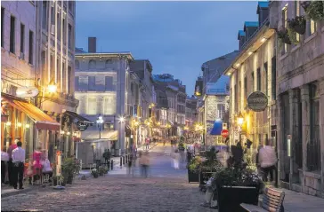  ??  ?? Montréal Canada, was ranked the second best city for millennial­s to live in. Pictured is Saint Paul Street at night in Montréal, Quebec, Canada