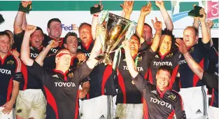  ??  ?? Glory days: Munster win the 2008 Heineken Cup, but are now struggling