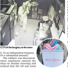  ??  ?? CCTV of the burglary at the store