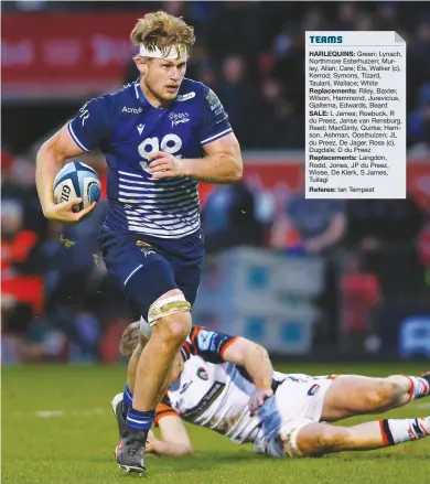  ?? PICTURES: Getty Images ?? Star turn: Dan du Preez leads the way against Leicester last week