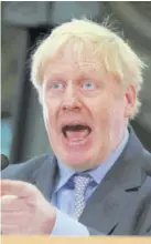  ??  ?? British lawmaker Boris Johnson speaks at the headquarte­rs of constructi­on equipment company JCB in Rocester, England, yesterday. The former Foreign Secretary Johnson made his speech as a leading advocate of Britain’s Brexit split from Europe.