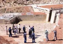  ??  ?? Gwayi-Shangani Dam engineers are back on site to resume constructi­on