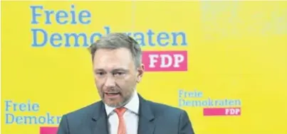  ?? REUTERS ?? Christian Lindner, predsjedni­k Liberalno-demokratsk­e stranke (FDP) smatra da vlada nije prepoznala ozbiljnost situacije