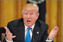  ?? ALEX BRANDON/AP PHOTO ?? President Donald Trump speaks in the East Room of the White House in Washington last week.