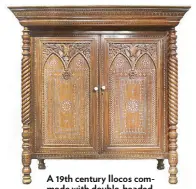  ??  ?? A 19th century Ilocos commode with double-headed eagle in narra and later bone inlay (P467,000)