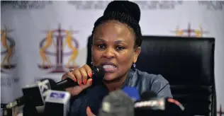  ?? Picture: BONGANI SHILUBANE ?? POPULIST RECOMMENDA­TIONS: Public Protector Busisiwe Mkhwebane