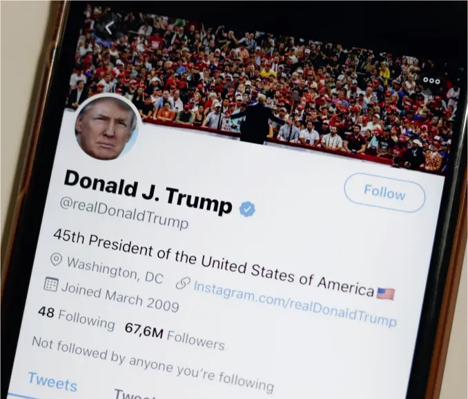  ??  ?? President Trump used his Twitter account frequently to call out his media critics.