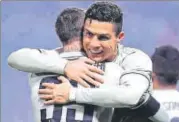 ?? REUTERS ?? Cristiano Ronaldo celebrates scoring against Sassuolo.