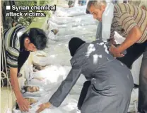  ??  ?? n Syrian chemical attack victims.