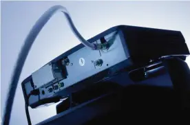  ??  ?? PHILADELPH­IA: This file photo shows a cable box on top of a television set in Philadelph­ia. —AP