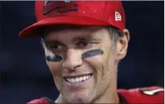  ?? AP FILE ?? Tampa Bay Buccaneers quarterbac­k Tom Brady (12) speaks with the media after a game on Sept. 11.