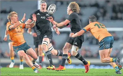  ??  ?? Action from last weekend’s emphatic victory for the All Blacks over Australia