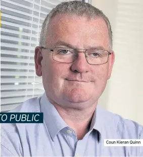  ??  ?? Coun Kieran Quinn