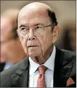  ?? ERALDO PERES/AP ?? Commerce Secretary Wilbur Ross called the acting head of NOAA.