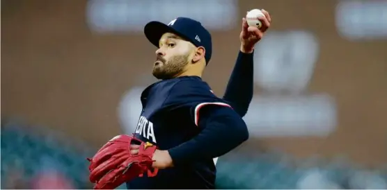  ?? CARLOS OSORIO/ASSOCIATED PRESS ?? The Twins’ Pablo López took the mound for the third time Friday night in Detroit looking for his first victory of the season.