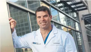  ?? RENÉ JOHNSTON TORONTO STAR ?? Dr. Marcelo Cypel, surgical director at the Ajmera Family Transplant Centre at UHN, performed what’s believed to be Canada’s first double-lung transplant on COVID-19 patient Tim Sauvé.