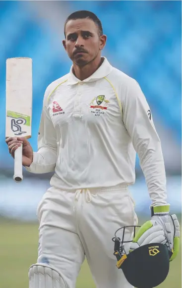  ?? Picture: AP ?? HOPEFUL: Usman Khawaja is hoping to be fit for the first Test against India in December.