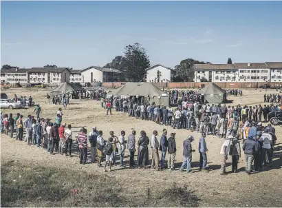  ?? Picture: AFP ?? THRONG. People queue to cast their ballot at a polling station in the suburb Mbare in Zimbabwe’s capital Harare yesterday. Zimbabwe went to the polls for the first time since Robert Mugabe was ousted last year.