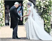  ??  ?? Daddy’s girl: the Duke of York, like Michael Middleton, above with Pippa, is likely to walk Princess Eugenie down the aisle, though the next step in modernity is the bride walking in alone
