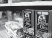  ?? PHOTO: REUTERS ?? Boxes of Jungle Oats, one of South Africa’s Tiger Brands original products, on a shelf in a convenienc­e store.