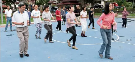  ?? — Photos: YAP CHEE HONG/The Star ?? Every Monday and Fridays, you find a group of about 20 seniors dancing in the park for an hour.