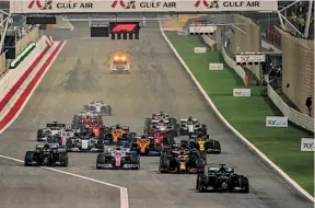  ??  ?? Postura. La F1 rechazó la propuesta del GP de Bahréin para vacunar a los participan­tes de la carrera. FOTO: ESPECIAL