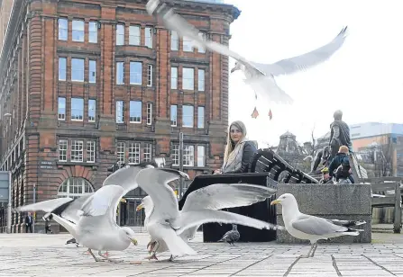  ??  ?? Laura Gibson, who was attacked by a gull after a visit to the Overgate to buy a chicken bake for her lunch.