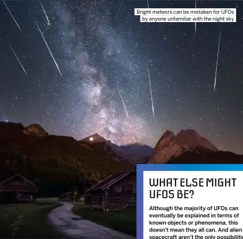  ?? ?? Bright meteors can be mistaken for UFOS by anyone unfamiliar with the night sky