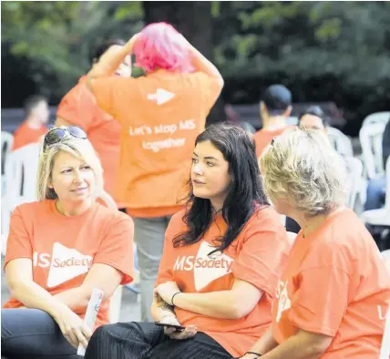  ??  ?? Here to help The MS Society Lanarkshir­e local group’s Talking Therapy service has been hailed by the national charity