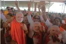  ?? Photograph: Diptendu Dutta/AFP/Getty Images ?? BJP supporters attend a rally on the outskirts of Siliguri on 10 April.