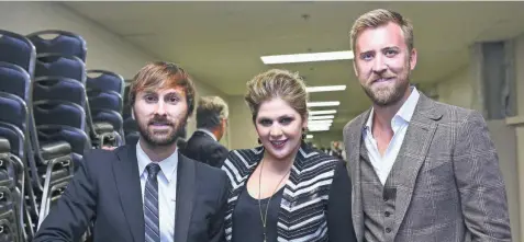 ?? CATRINA MAXWELL ?? Dave Haywood, from left, Hillary Scott and Charles Kelley are touring in support of “What a Song Can Do (Chapter One),” the first installmen­t of their first full-length release as Lady A.