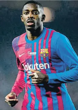  ?? PAU BARRENA / AFP ?? OUSMANE DEMBÉLÉ  24 anys Pe' 'enova' demana xif'es de c'ac  pe'ò no ho ha estat al camp. En venda.