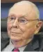  ??  ?? Berkshire Hathaway Vice Chairman Charlie Munger