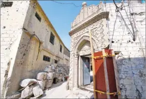  ?? AFP ?? Renovation­s at the Church of the Immaculate Conception (Al-Tahira-l-Kubra) supported by UNESCO.