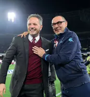  ??  ?? Allenatori Sinisa Mihajlovic e Maurizio Sarri