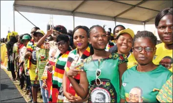 ??  ?? Part of the crowd at the ZANU-PF Youth League Convention