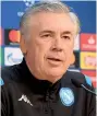  ??  ?? En caso de ser derrotado en Champions, el DT Ancelotti estaría fuera del cuadro italiano.