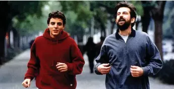  ??  ?? Guiseppe Sanfelice and Nanni Moretti in The Son’s Room, another film that makes Peter Howell misty-eyed.